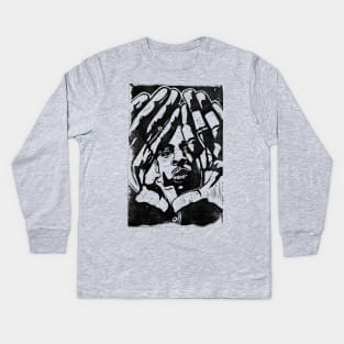 Jay-Z - Linoleum Block Print Kids Long Sleeve T-Shirt